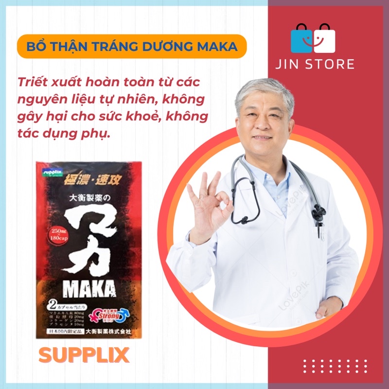 Bổ thận tráng dương cao cấp Maka 180 viên Nhật bản - Tăng cường sinh lý cao cấp cho nam Maka đỏ - Hàng cao cấp nhật bản.