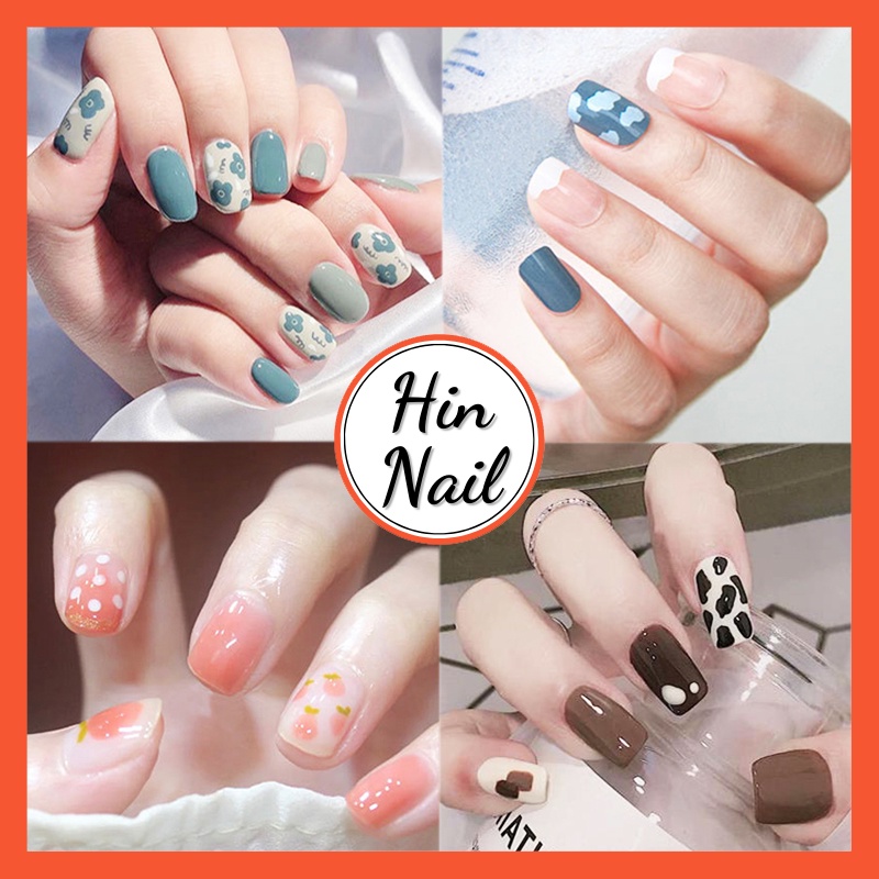 Móng giả kèm keo họa tiết dập nổi 3D cá tính design by Hin Nail