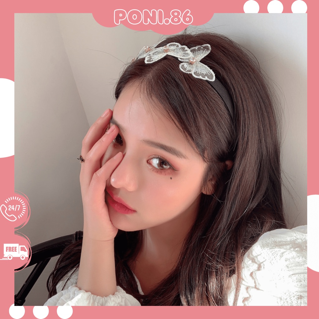 Băng đô, cài tóc, bờm trắng, đen phù hợp cho cô dâu hoặc ohong cách tiểu thư nhẹ nhàng, vintage, cực điệu đà