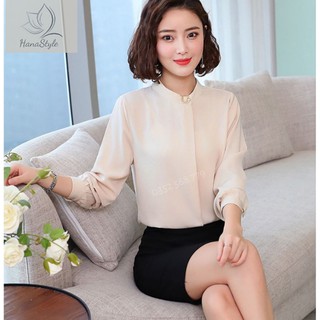 Áo kiểu đính nút Hana HN007