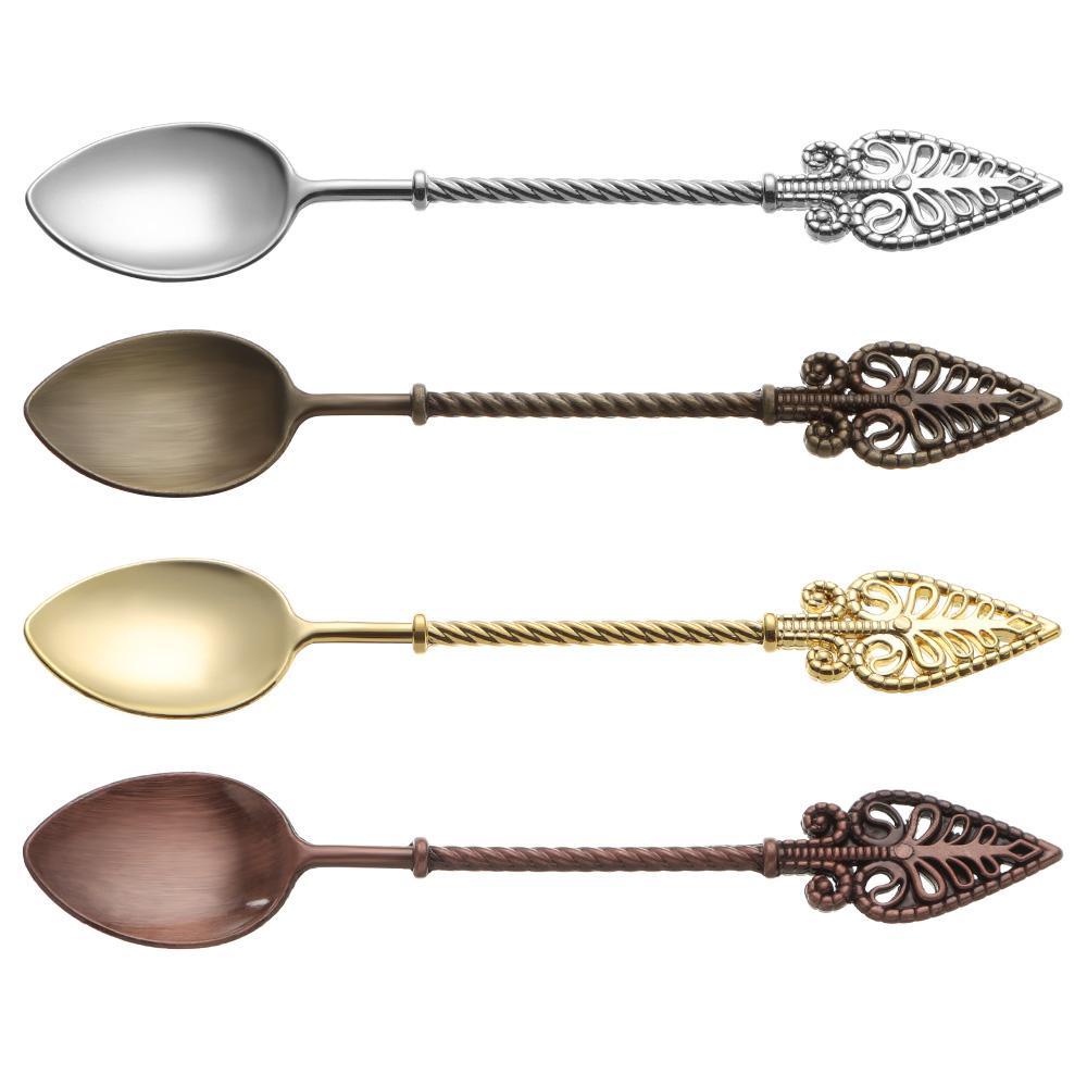 Muỗng Cà Phê Bằng Hợp Kim Kẽm Màu Sắc Retro