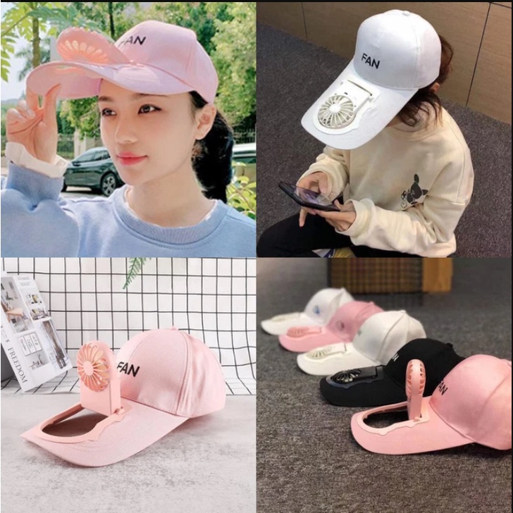 Mũ Gắn Quạt Mini - Mũ Lưỡi Trai Tích Hợp Quạt Làm Mát Mùa Hè