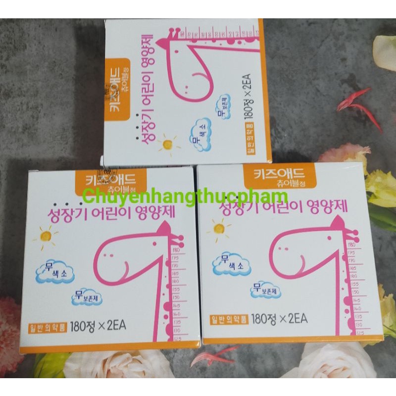 Kẹo viên Canxi hươu cao cổ Hàn Quốc lọ 180 viên
