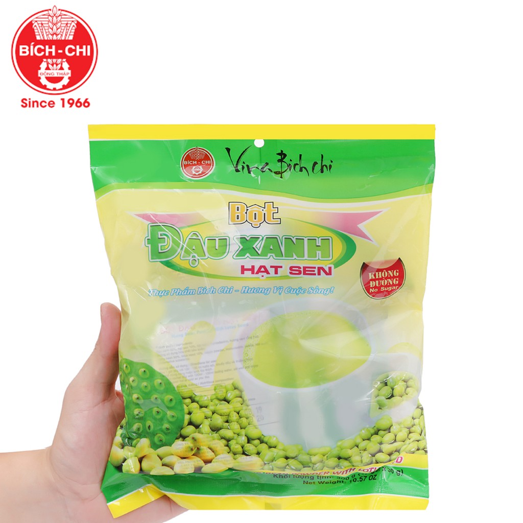 BỘT ĐẬU XANH HẠT SEN KHÔNG ĐƯỜNG BÍCH CHI MUNG BEAN POWDER WITH LOTUS SEED NO SUGAR