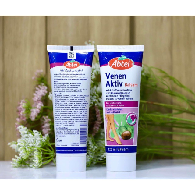 Kem Bôi Giãn Tĩnh Mạch [NỘI ĐỊA ĐỨC] Abtei Venen Aktiv cải thiện lưu thông máu, 125 ml