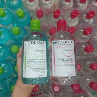 Nước Tẩy Trang Bioderma H2O 500ml Sensibio Hồng, Sébium Xanh