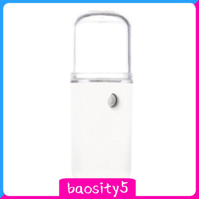 [baosity5]Portable Nano Face Moisture Mist Sprayer Steamer Mister Beauty Tools White
