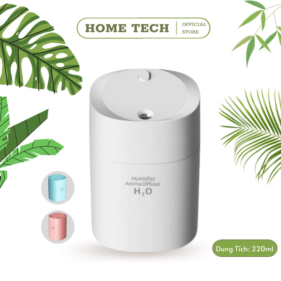 Máy Xông Tinh Dầu H2O Humidifier 220ml Máy Tạo Ẩm Khuếch Tán Tinh Dầu Tỏa Hương Thơm Mát Khử Mùi Xua Đuổi Muỗi Côn Trùng