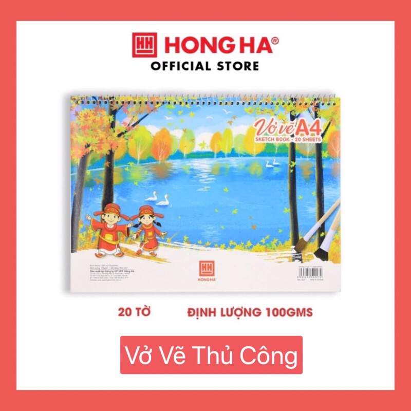 Vở Vẽ Lò Xo A4 Hồng Hà