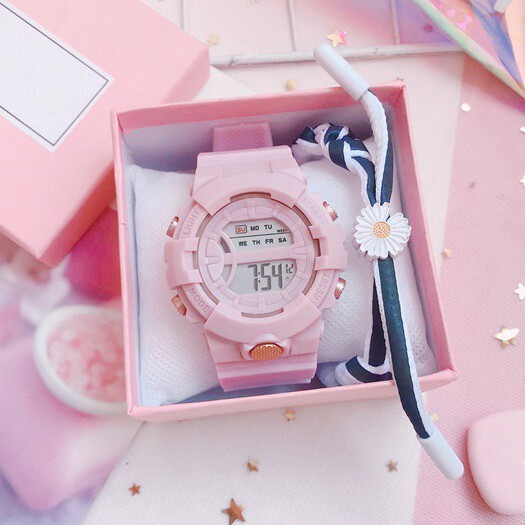 Đồng Hồ Điện Tử Thể Thao Nam Nữ UNISEX AOSUN Dây Iin Hình Hoa Cúc Hot Trend (Tặng Kèm Vòng Tay Hoa Cúc) | BigBuy360 - bigbuy360.vn