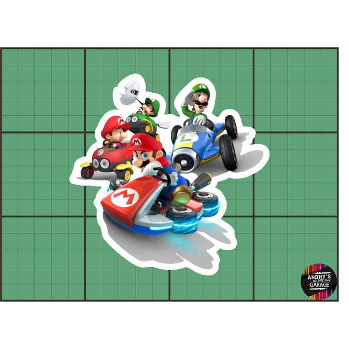 (Hàng Mới Về) Sticker Dán Hình Mario Kart 2
