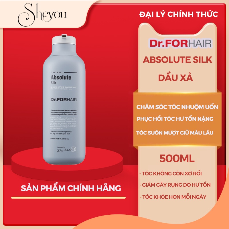 Kem Xả Phục Hồi Dành Cho Tóc Hư Tổn Dr.FORHAIR Absolute Treatment 500ml