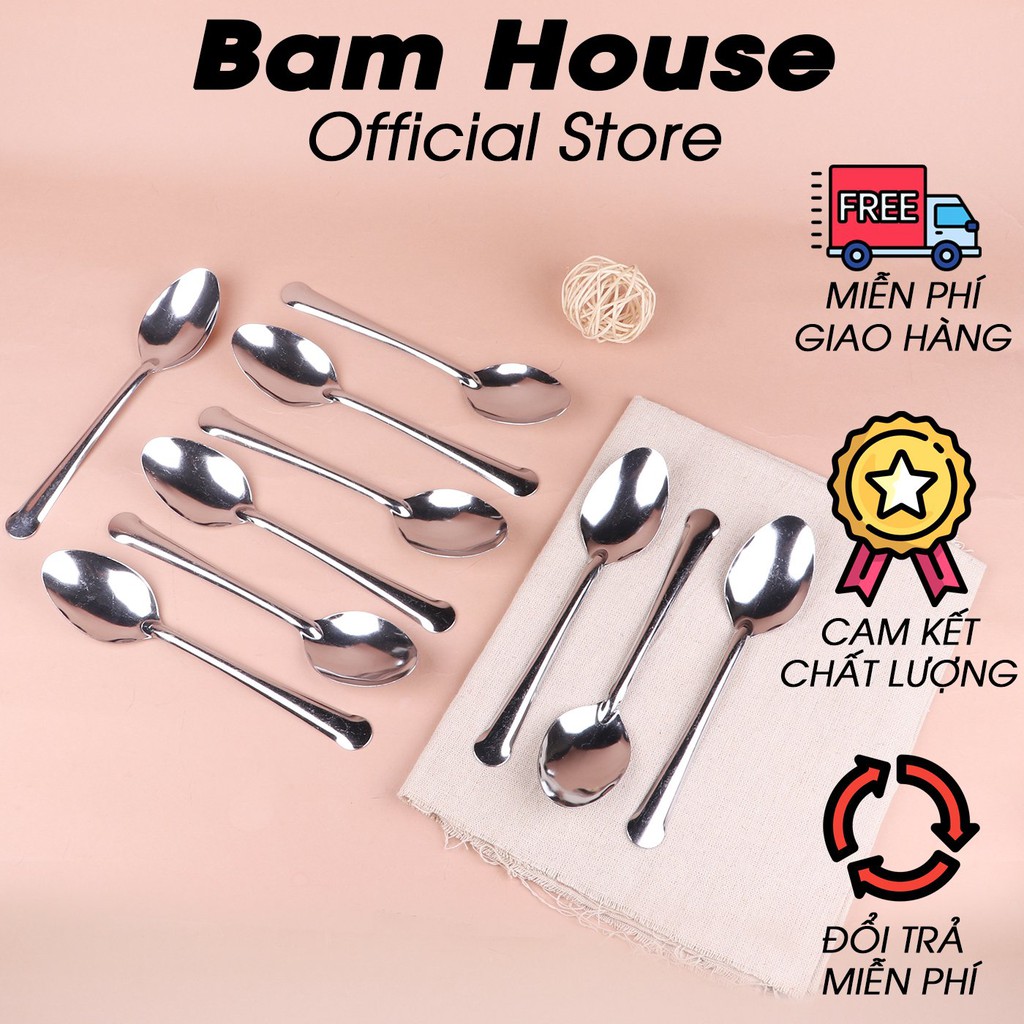 Bộ 10 muỗng soup nhọn inox Bam House cao cấp MUI10 – BamBam Store