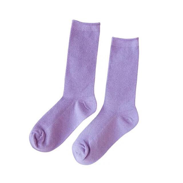 Tất cố cao Bivota Vớ Nữ Nhún Cổ Cao Phong Cách Vintage Hàn Quốc T50