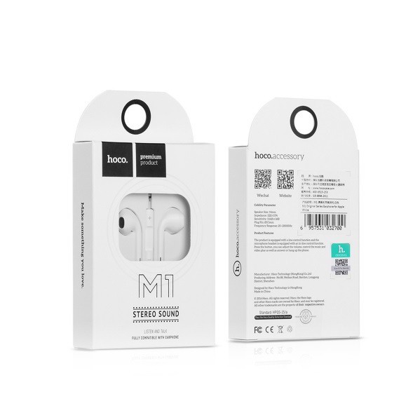 Tai Nghe Chính hãng Hoco M1 Cho Phụ Kiện Tai Nghe Bluetooth Airpods Cáp Sạc Iphone Pin Dự Phòng jack 3.5