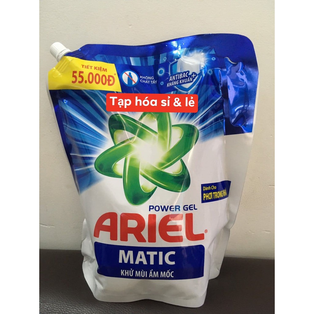 Nước giặt Ariel Matic Khử Mùi Ẩm Mốc túi 2.15KG