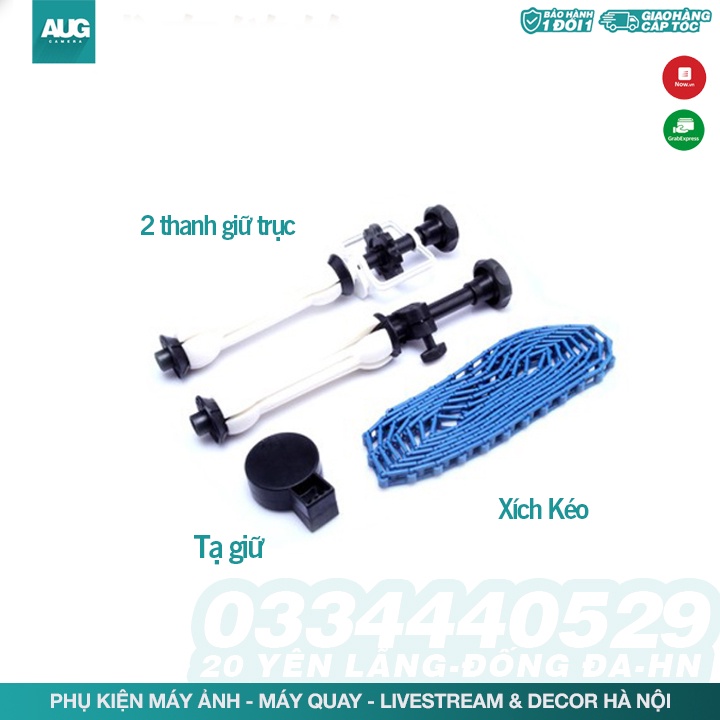 Phụ kiện cho bộ kéo xích phông nền - Xích kéo phông và thanh giữ trục