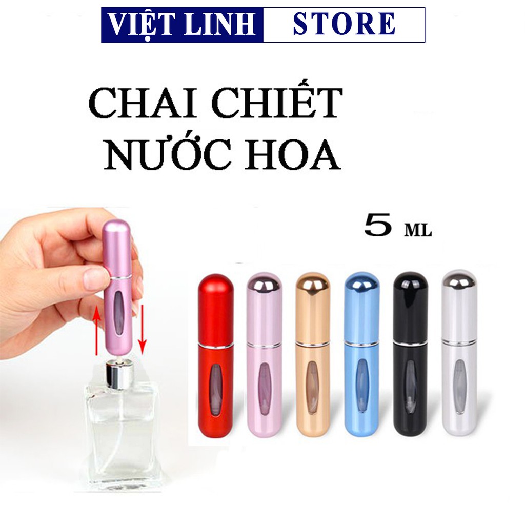 Lọ chiết nước hoa tự động 5ml, chai chiết nước hoa dưới đáy, mang đi tiện dụng - Việt Linh Store