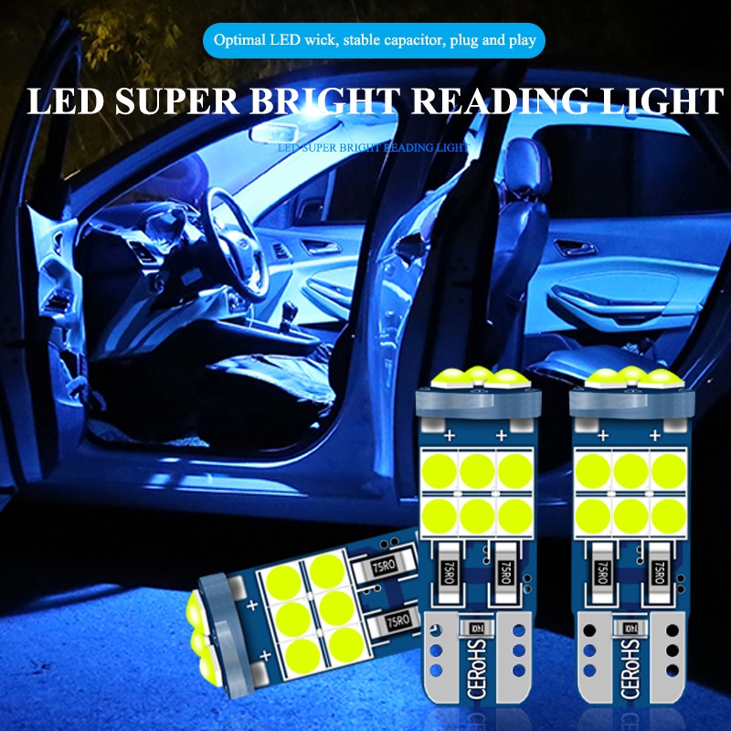 Đèn led KEVANLY t10 w5w 194 168 3030 15smd 12v mới dành cho biển số xe hơi