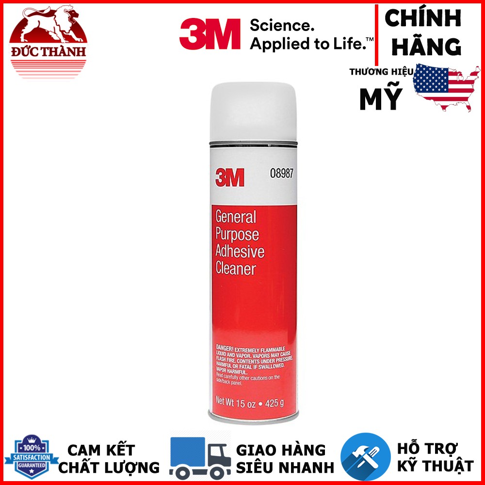 Bộ 2 chai Dung dịch tẩy đa năng - Tẩy nhựa đường 3M General Purpose Adhesive Cleaner 08987 425g