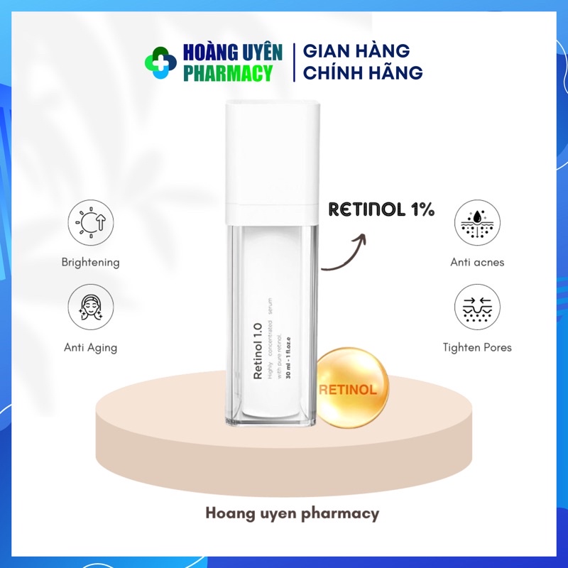Tinh Chất Chống Lão Hóa Fusion Retinol 1.0 Sáng Da, Giảm Nếp Nhăn, Se Khít Lỗ Chân Lông 30ml