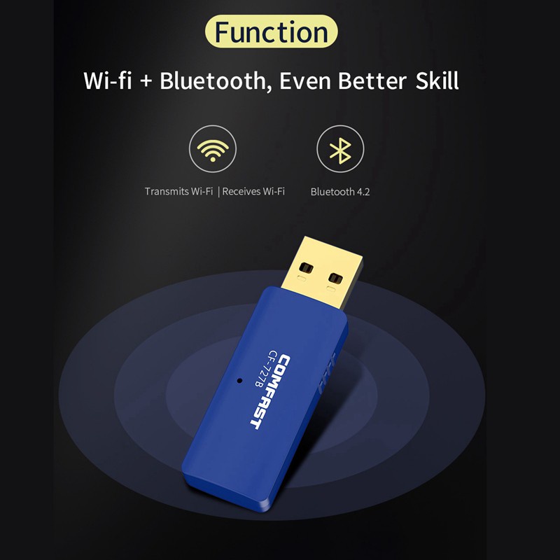 COMFAST USB Wifi Adapter 1300Mbps 5Ghz Antenna USB Bluetooth 4.2