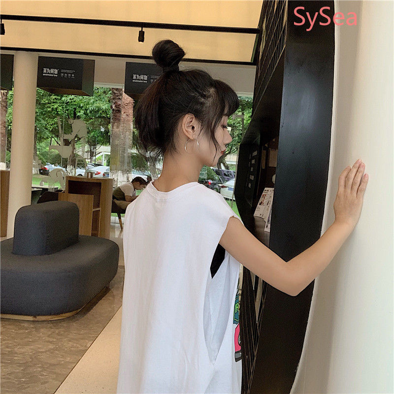 Áo không tay độc đáo dáng rộng thiết kế đơn giản hợp thời trang