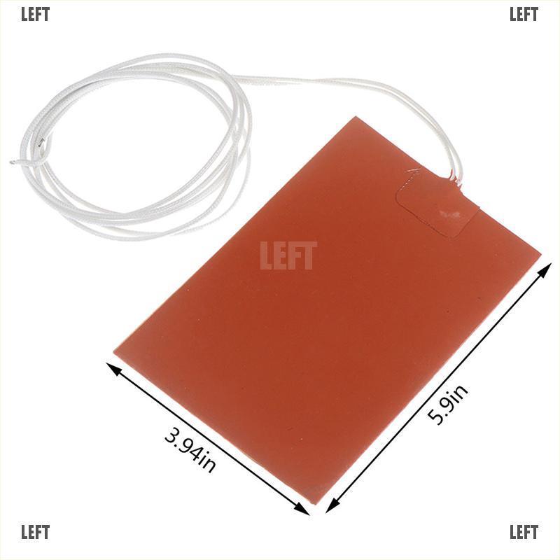 LEFT 300W 220V 10x15cm Engine Oil Tank Silicone Heater Pad Rubber Heating Mat Warming