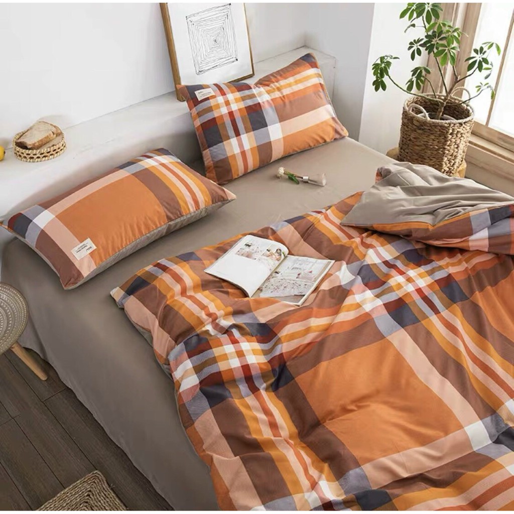 💝Free Ship - Giá sỉ💝 Bộ chăn ga gối Cotton Tici kẻ phối | Họa tiết bắt mắt, sang trọng | Size m6/m8/2m2 | Maibeding