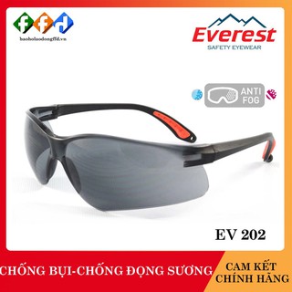 Kính bảo hộ Everest EV202 mắt kính đen,Kính chống tia UV,chống bụi,chống đọng sương, Bảo vệ mắt khi đi xe máy,lao động