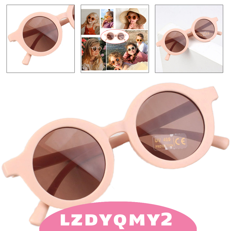 Curiosity Sunglasses for Kids Round Frame Cute Glasses UV 400 Protection Party Favor Accessories Photography Outdoor Beach Children Girl Boy Gifts