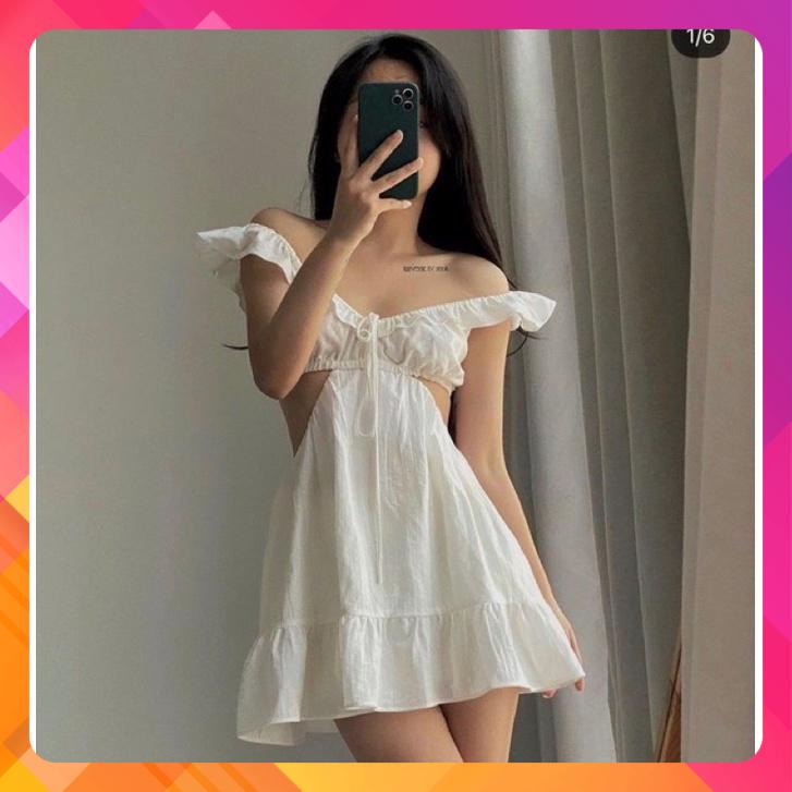 Đầm Kiểu Châu Âu Trễ Vai, Đầm Nữ Sexy ( Hình + video sản phẩm Thật)