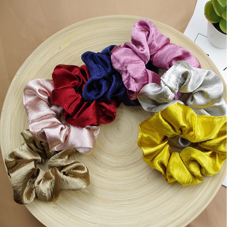 DÂY CỘT TÓC VẢI SCRUNCHIES SATIN MỜ HOT TREND, chất liệu satin mờ PK213