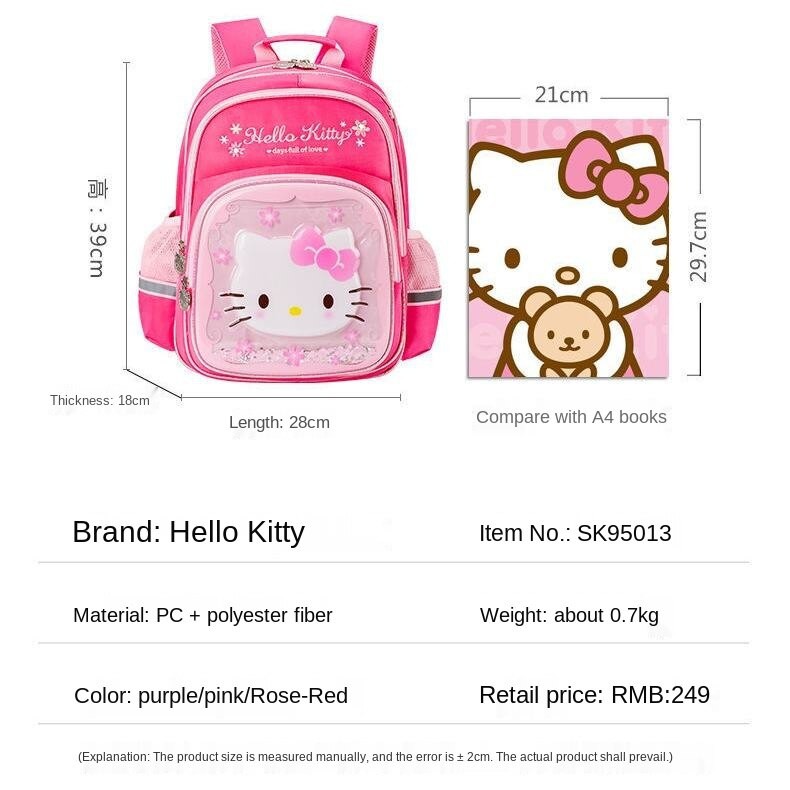 HELLOKITTY Ba Lô Hello Kitty Xinh Xắn Cho Bé Gái