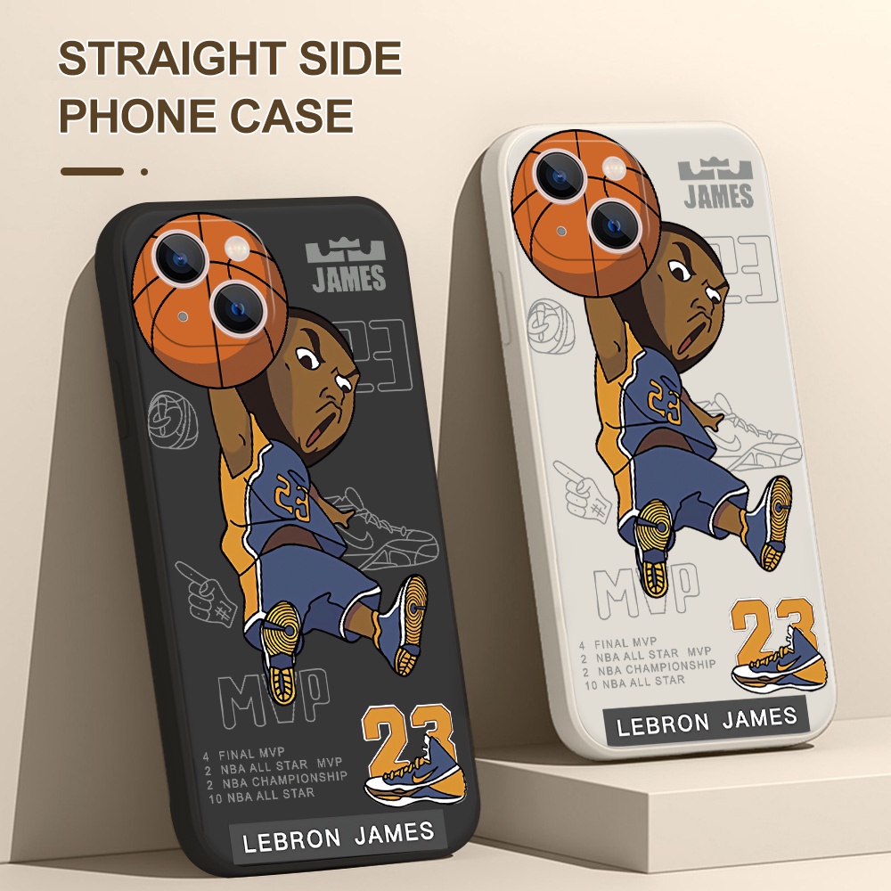 Ốp Điện Thoại Silicon Mềm Hình NBA 23 James Cho iPhone 13 12 11 mini Pro Max XS XR X 7 8 SE 6 6S mini Pro