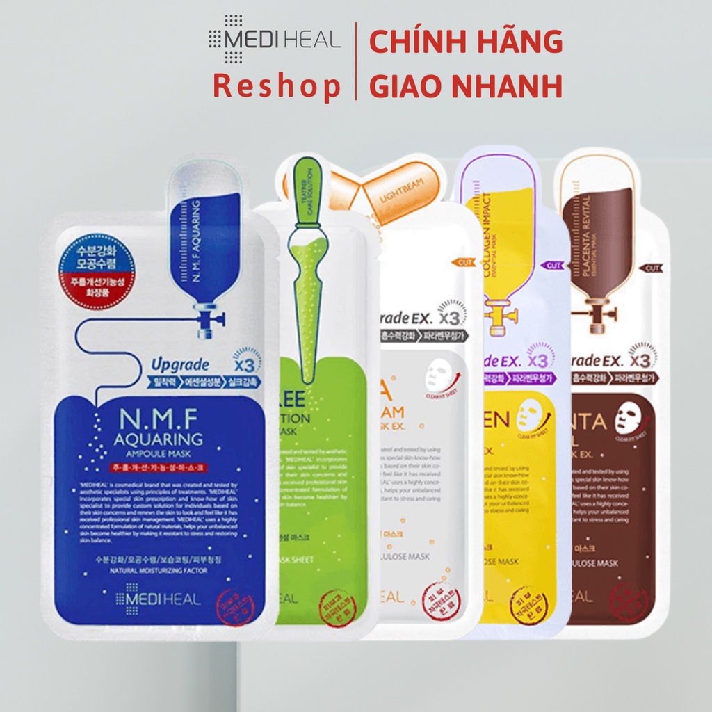 Mặt nạ Mediheal Mask EX cấp ẩm, dưỡng trắng, làm dịu da, loại bỏ bã nhờn và cung cấp dưỡng chất cho da