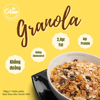 Glow Granola giảm cân, thơm ngon, không đường 480gr (sản phẩm đạt tiêu chuẩn chất lượng VSATTP)