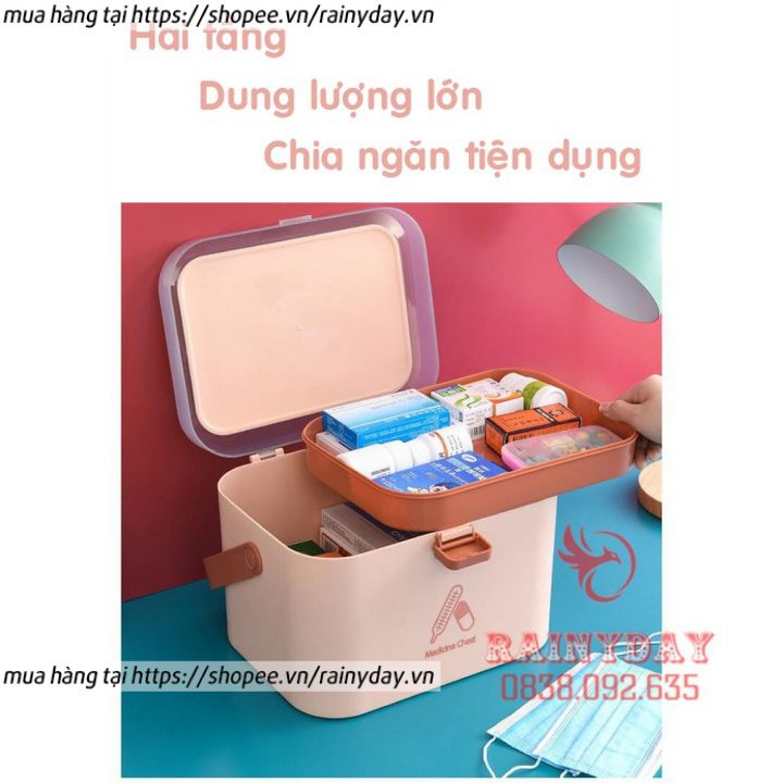 Hộp đựng thuốc gia đình, hộp thuốc y tế cho gia đình đựng dụng cụ y tế bằng nhựa cỡ lớn