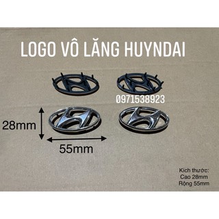 logo vô lăng HYUNDAI hay còn gọi là biểu tượng vô lăng phù hợp nhiều dòng xe trên thị thường kích thước 55mmx28mm