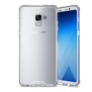 Free_Ship Ốp lưng Galaxy A8 Plus trong suốt chống sốc lưng PU Baseus Lustre
