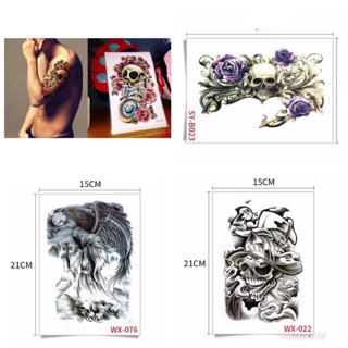 Hình xăm dán mặt quỷ kích thước 15x21cm