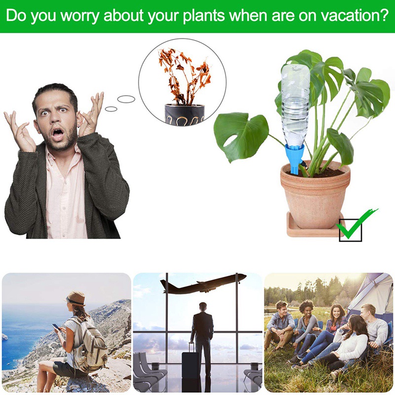 Máy tưới cây , Hệ thống gai tưới cây tự trồng 12PCS với Công tắc van điều khiển nhả chậm , Máy tưới cây tự động