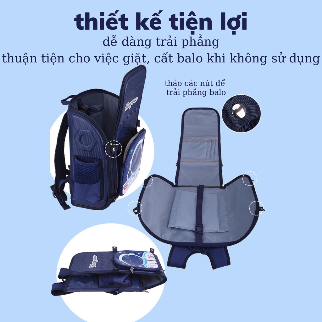 Balo chống gù học sinh tiểu học, cặp chống gù cao cấp cho bé BOBIKIDS BL01