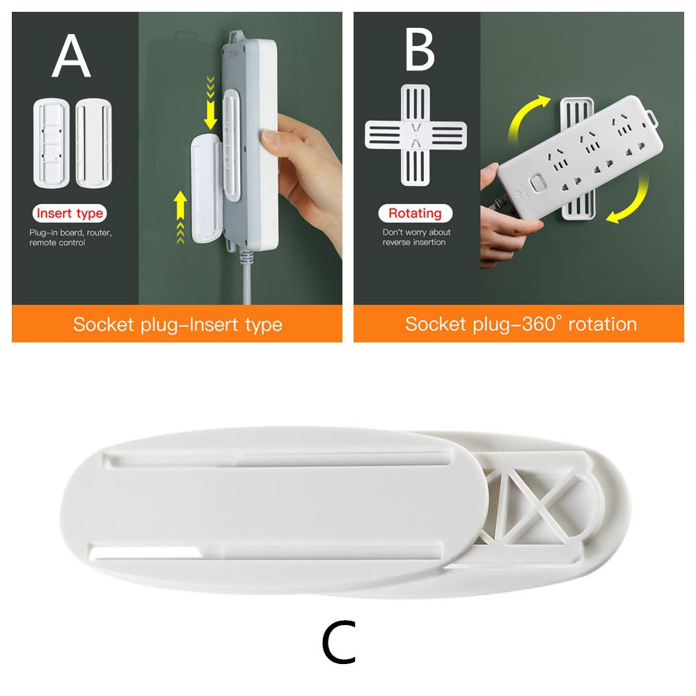 TARSUREVN Wall-Mounted Sticker Punch-free Plug Fixer Home Self-Adhesive Socket