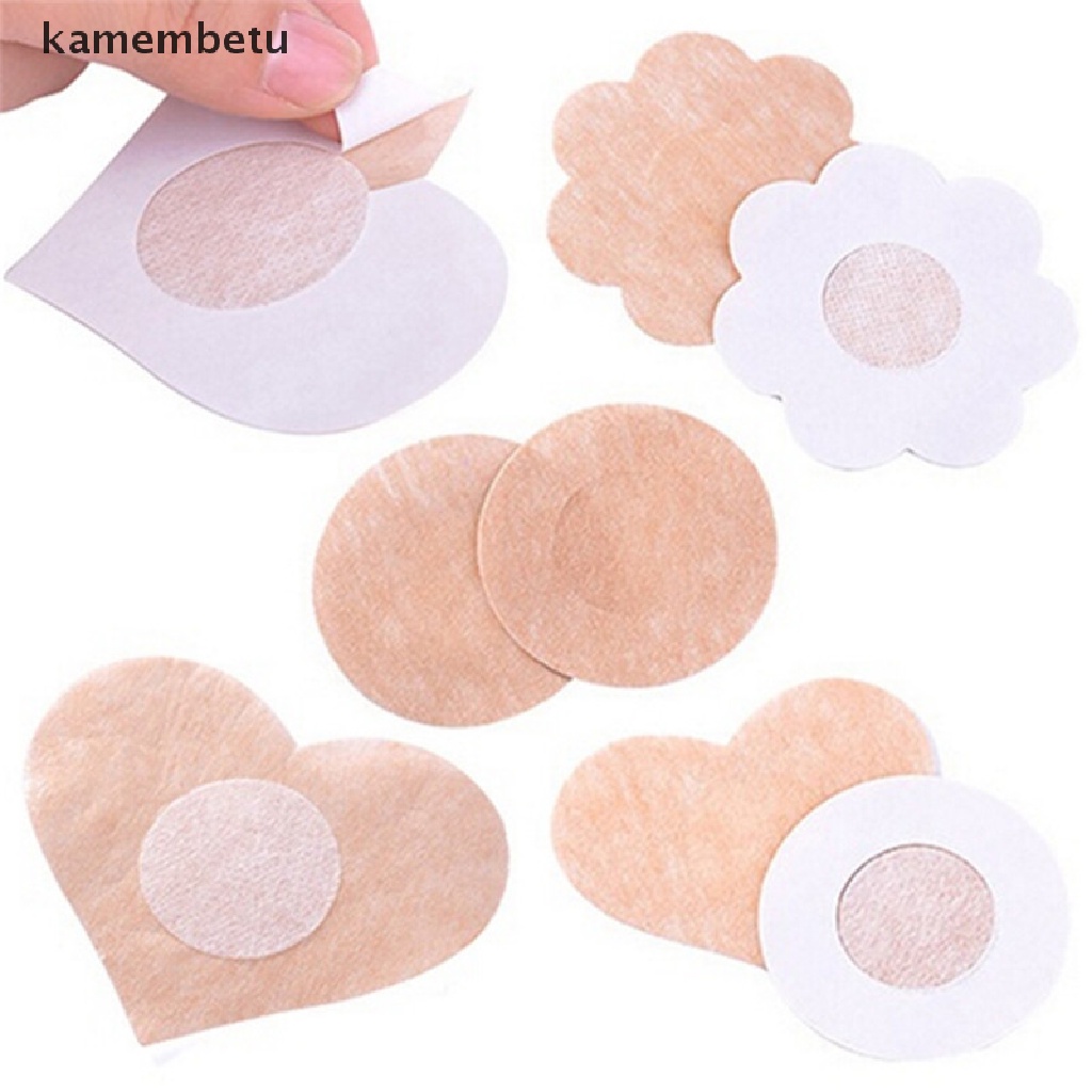 Bộ 10 miếng dán nhũ hoa hình trái tim tròn xinh xắn
