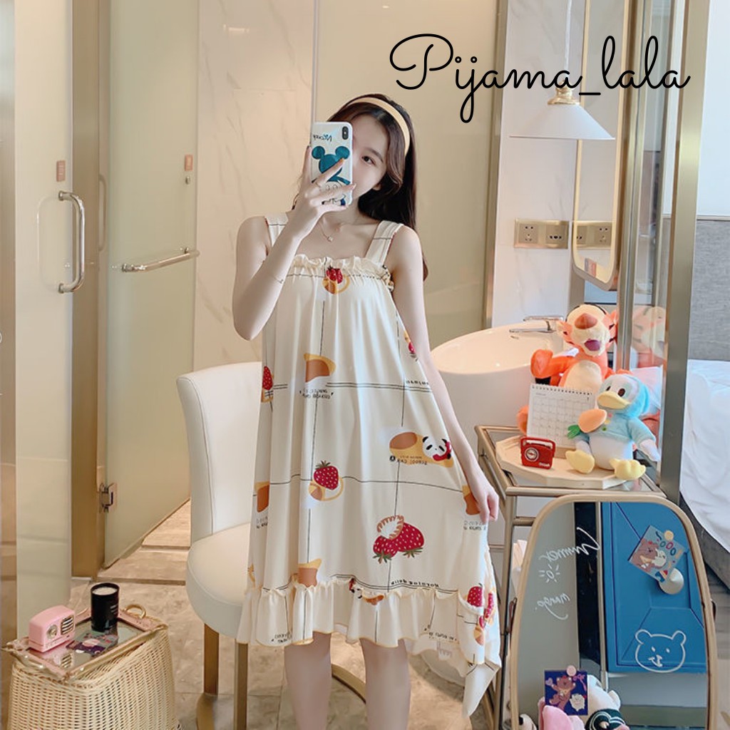 🌹Váy Ngủ Đẹp 🌹 Váy Ngủ Nữ 2 Dây Bản to Họa Tiết Xinh Xắn Chất Mát  Siêu Hót | BigBuy360 - bigbuy360.vn