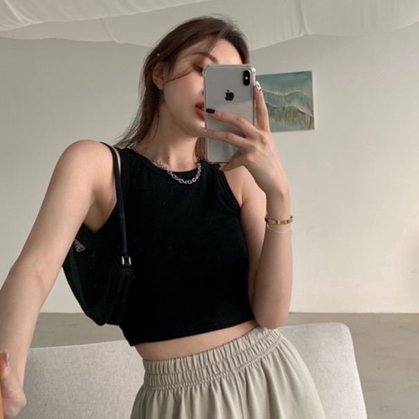 QKOOLE  Áo lửng ôm dáng phong cách Hàn Quốc quyến rũ thời trang dành cho nữ