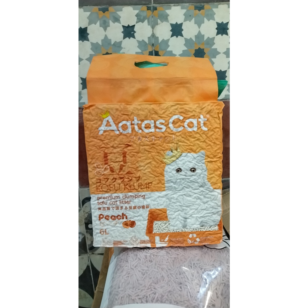 Cát vệ sinh đậu nành Tofu Aatas cho mèo - Nhiều mùi hương thơm - Bao 6L (2.5kg)