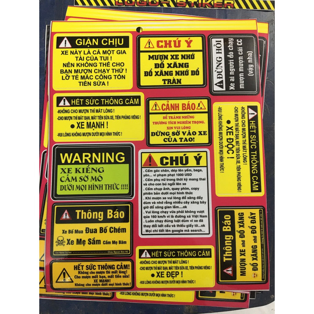 Set tem chữ hàng độc