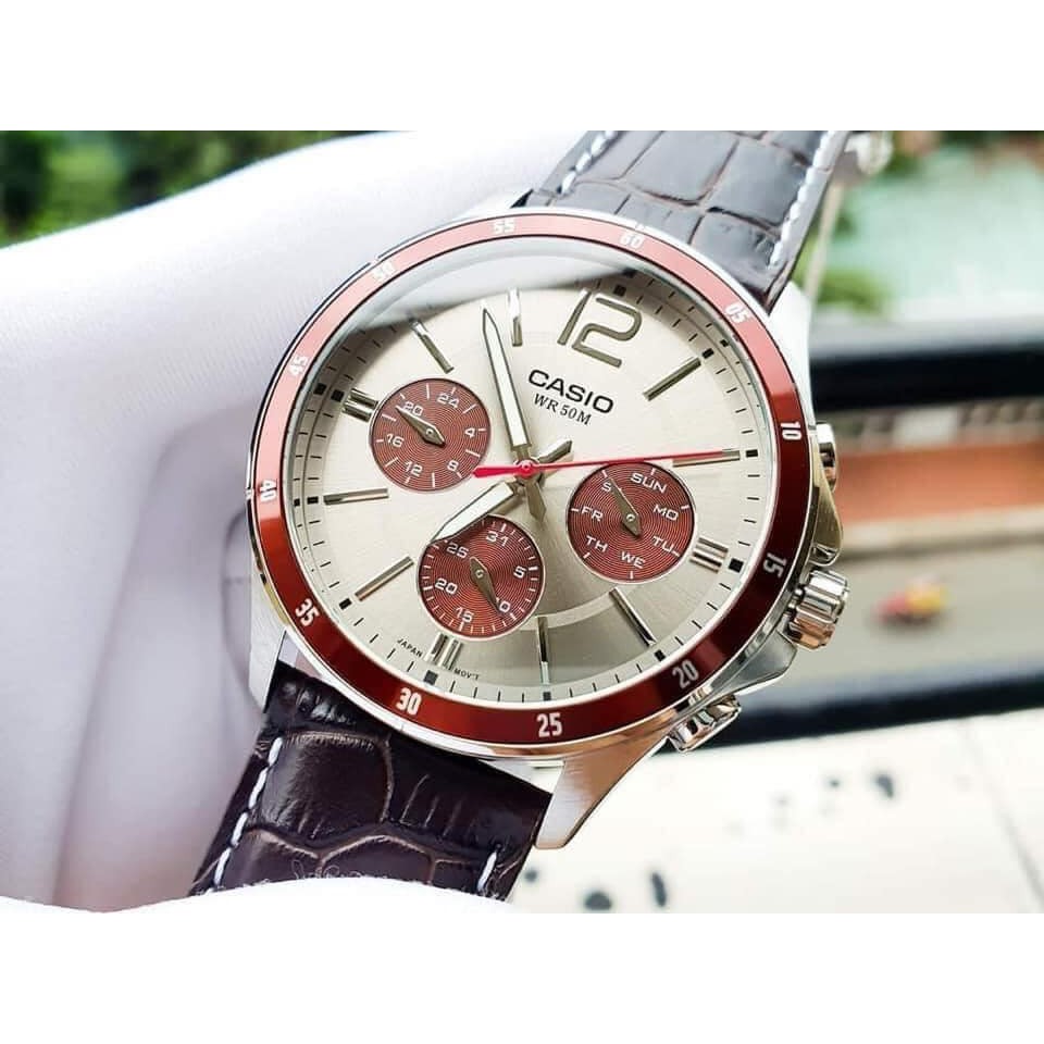 Đồng hồ nam CASIO chính hãng MTP-1374L, dây da | BigBuy360 - bigbuy360.vn